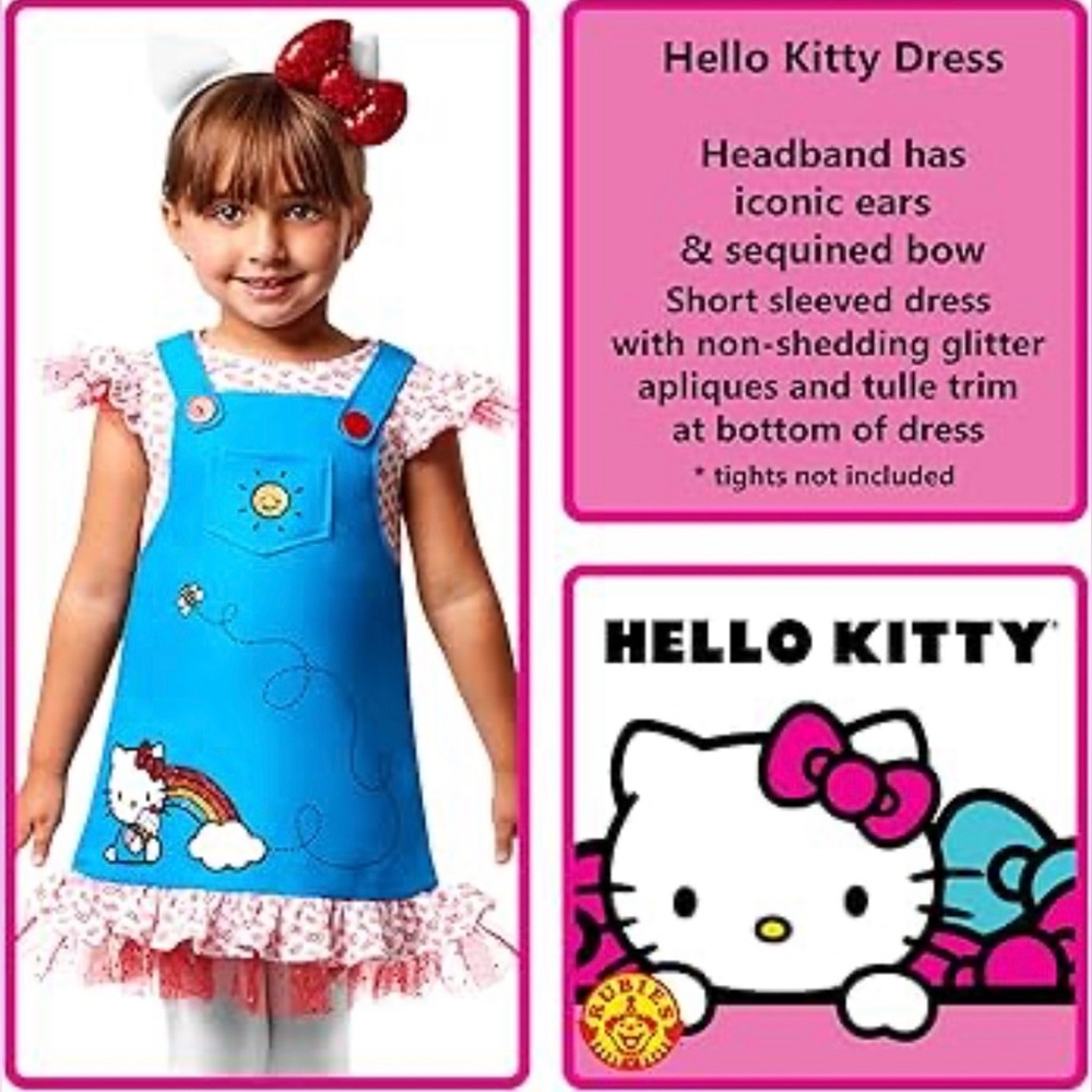 Hello Kitty Blue and Red Kids Costume